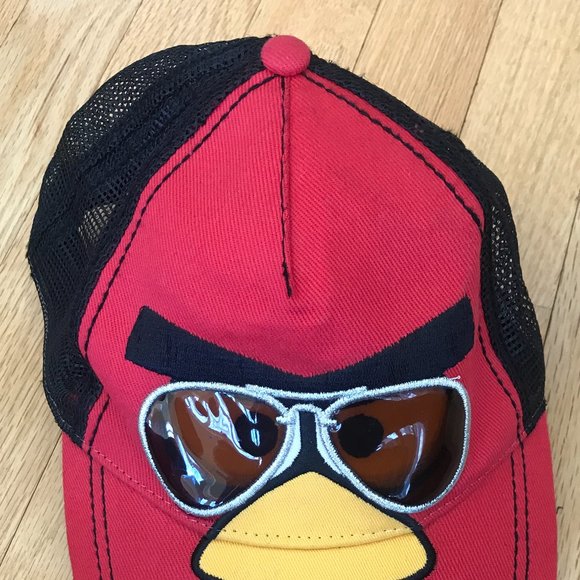Angry Birds Red with Sunglasses Mesh Baseball Hat - Picture 7 of 9